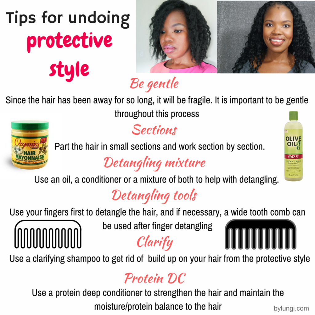 Tips for taking down a protective style