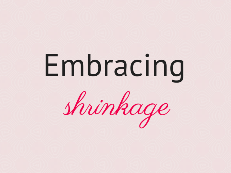 Read more about the article Embracing shrinkage