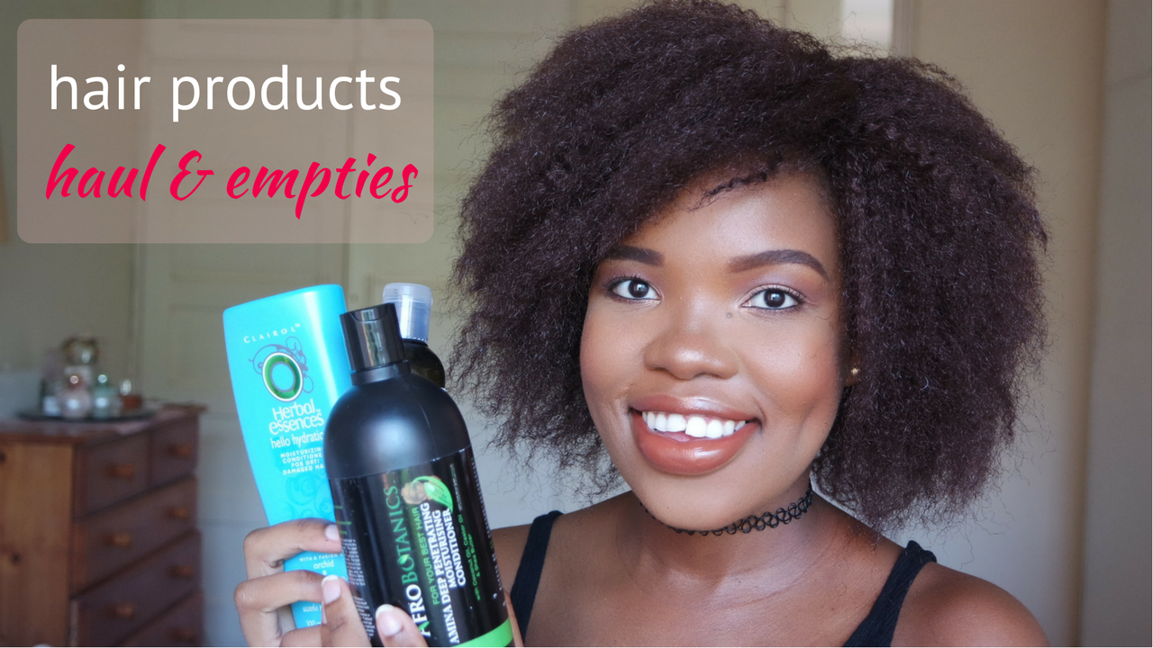 hair products haul and empties