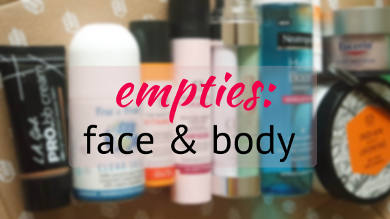 Read more about the article face and body product empties