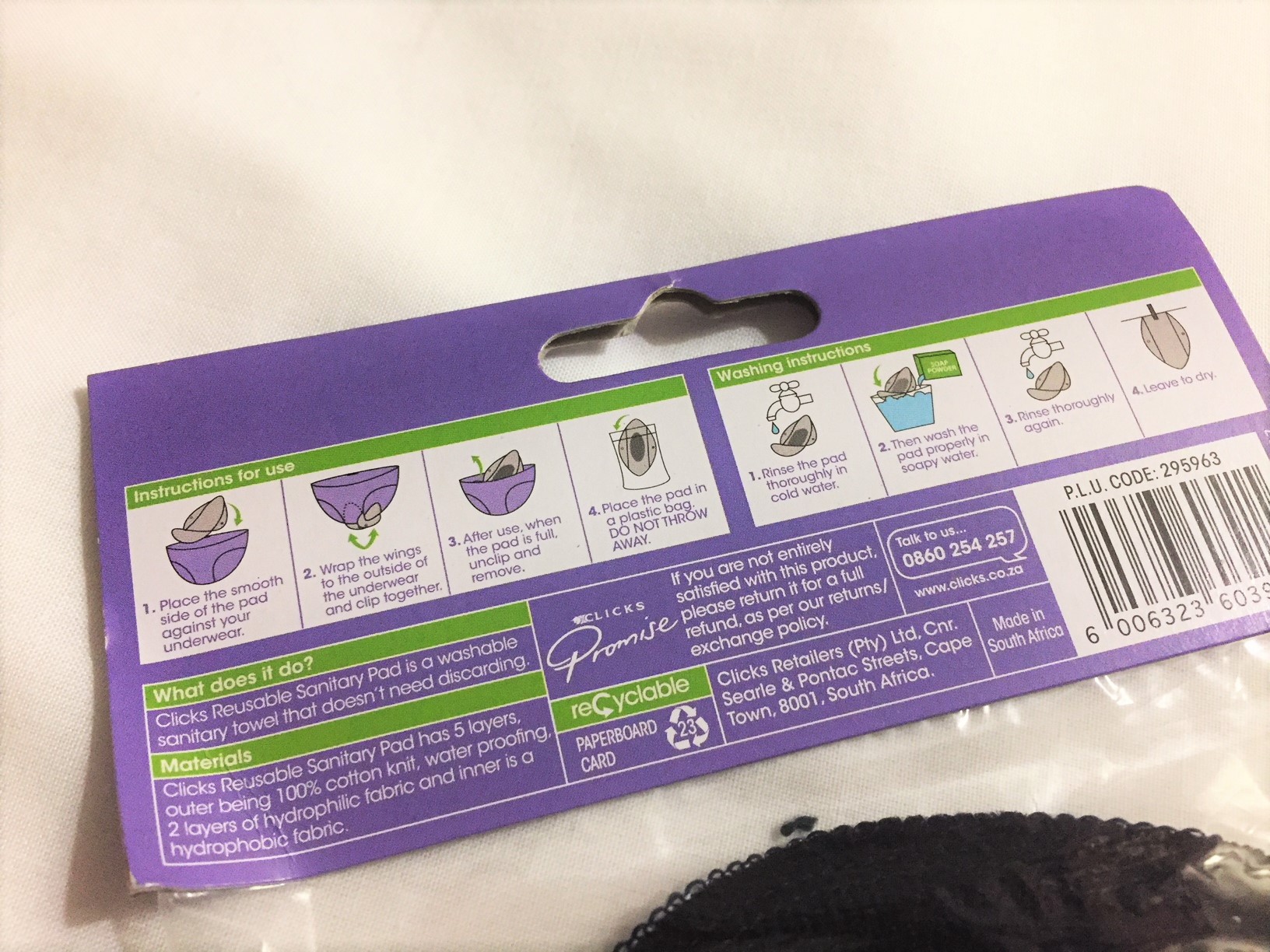 Subz reusable pads washing instructions