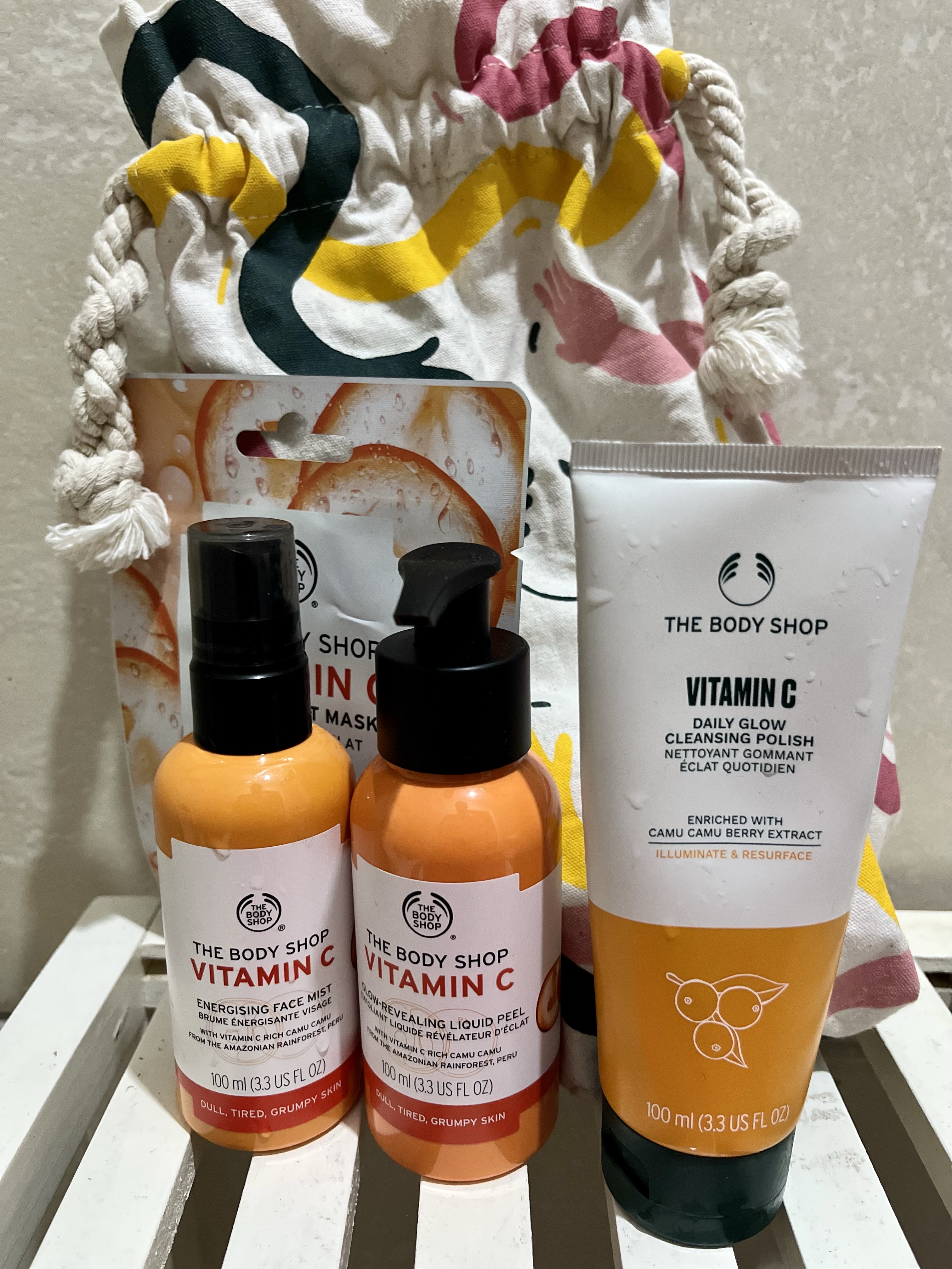 Read more about the article a few products from the Vitamin C range from The Body Shop that I’ve tried out recently